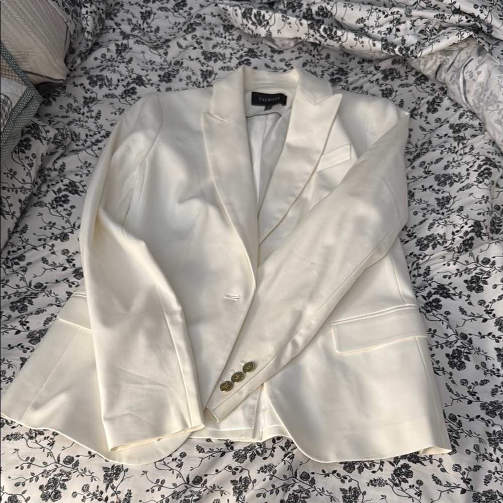 Talbots White Bomber Jacket